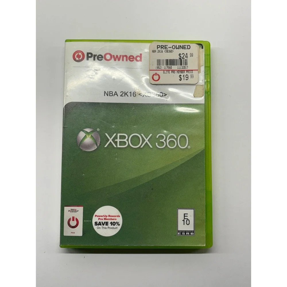 2K NBA 2K16 Xbox 360 Video Game Disc Only Green Basketball Sports Sim